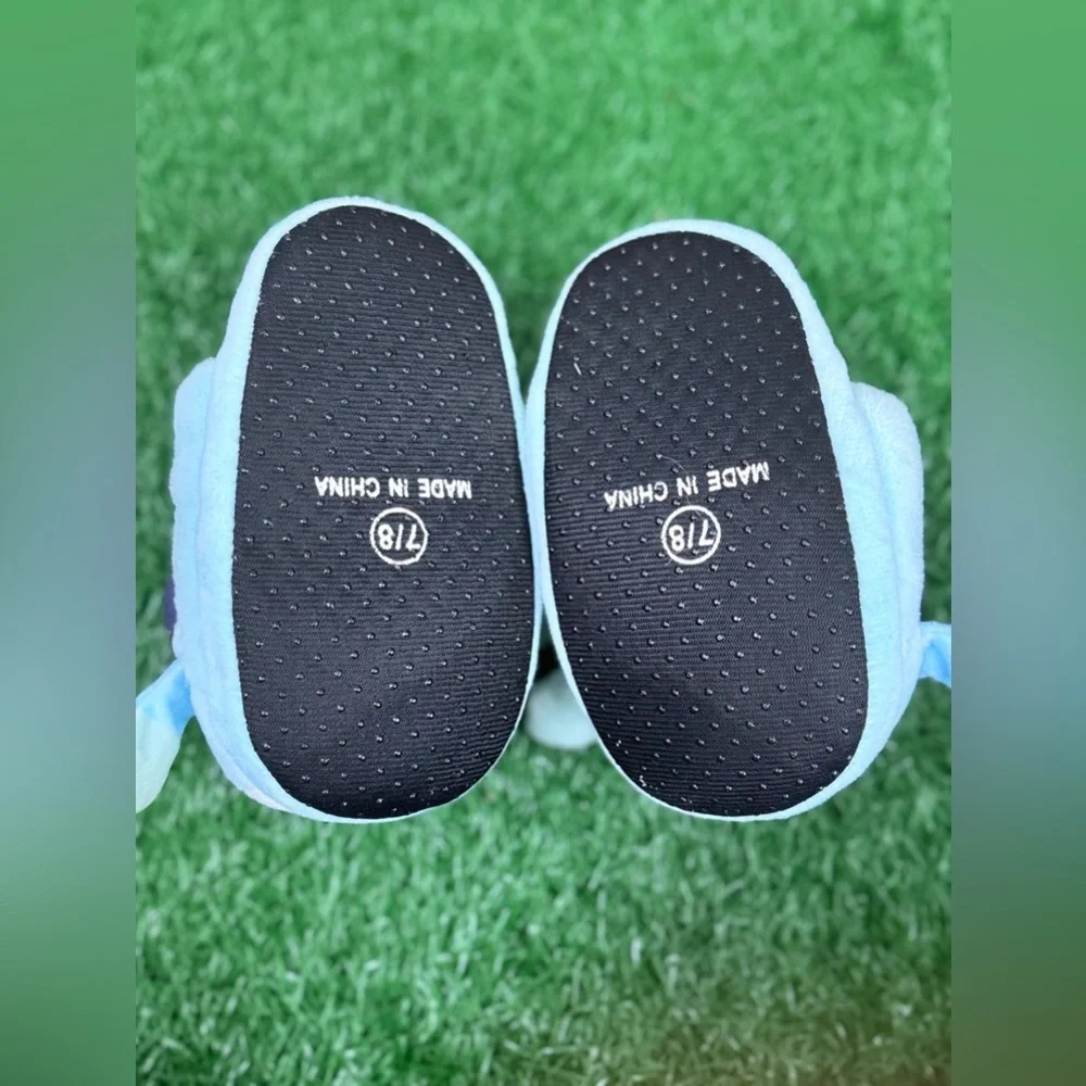 Bluey Kids Plush Slippers - Blue and Yellow Size‎ 7/8